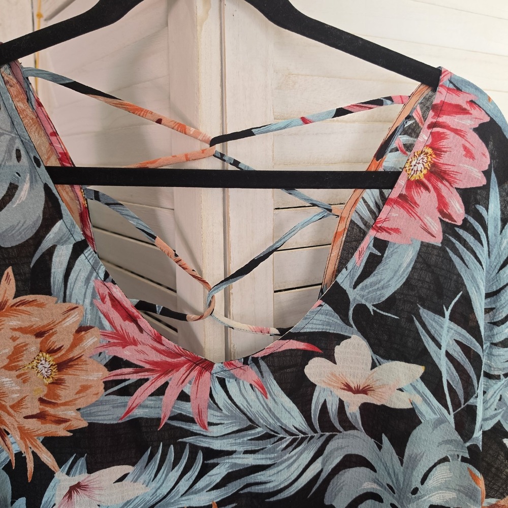 Kona Sol Tropical Beach Cover-up Size M - Picture 3 of 4